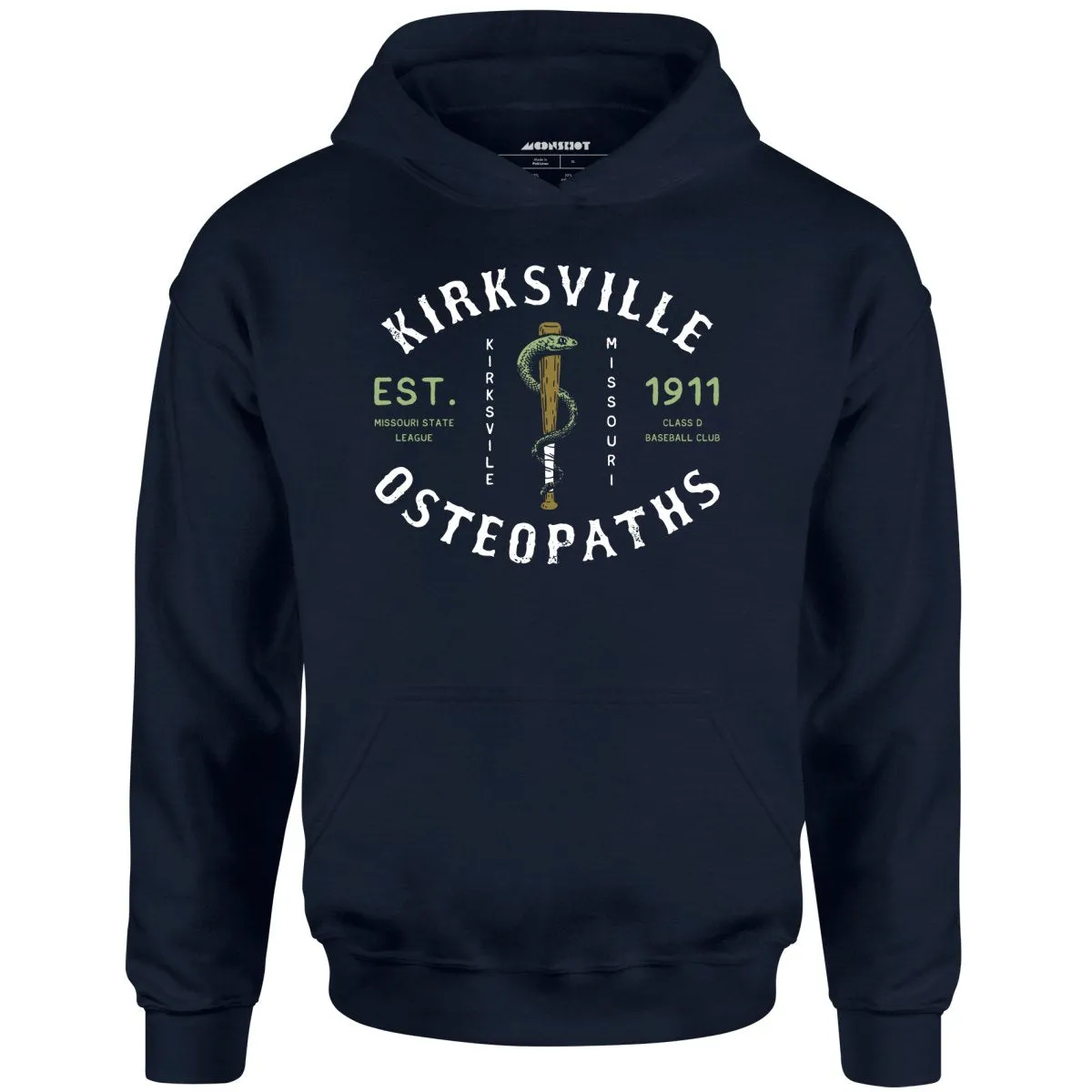 Kirksville Osteopaths - Missouri - Vintage Defunct Baseball Teams - Unisex Hoodie