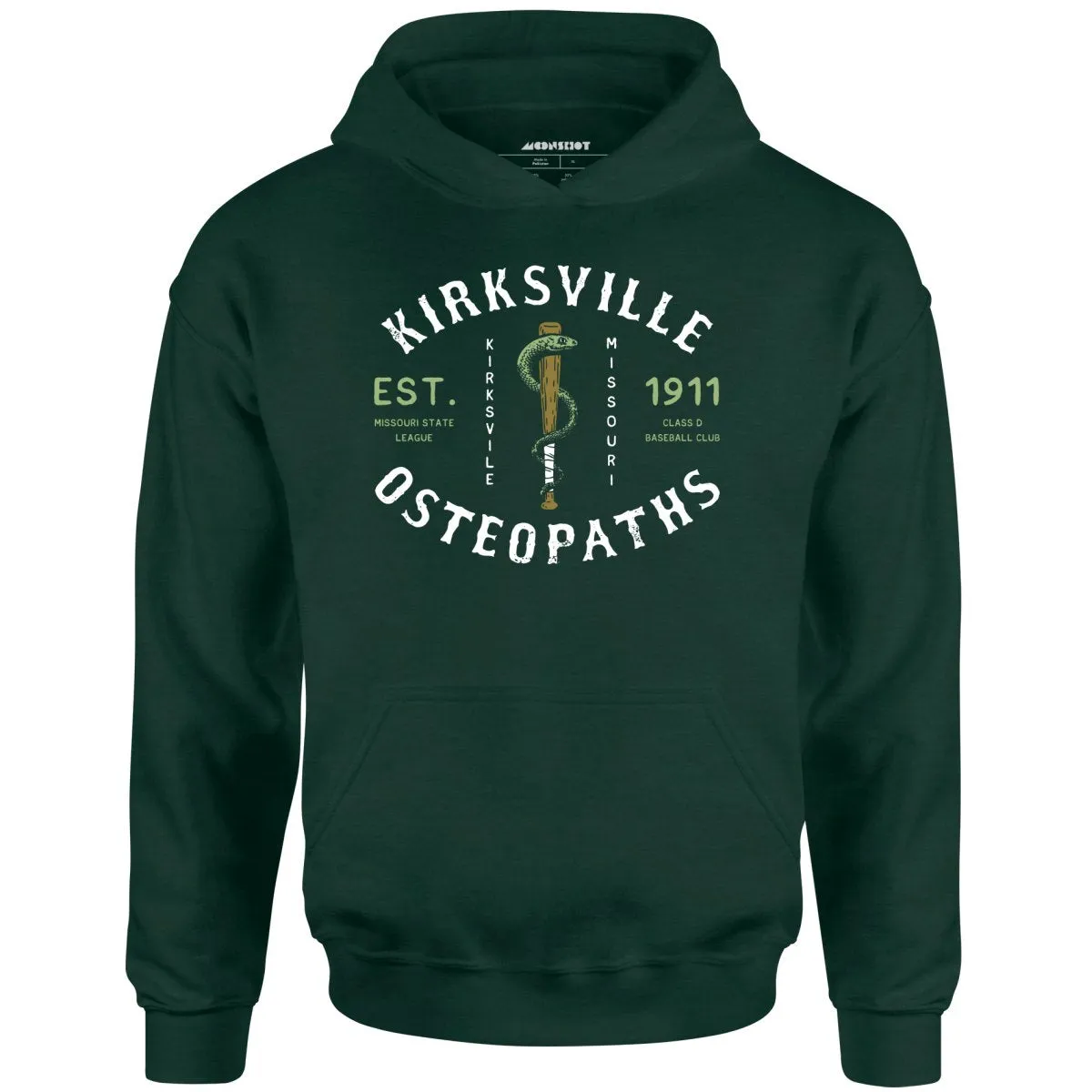 Kirksville Osteopaths - Missouri - Vintage Defunct Baseball Teams - Unisex Hoodie