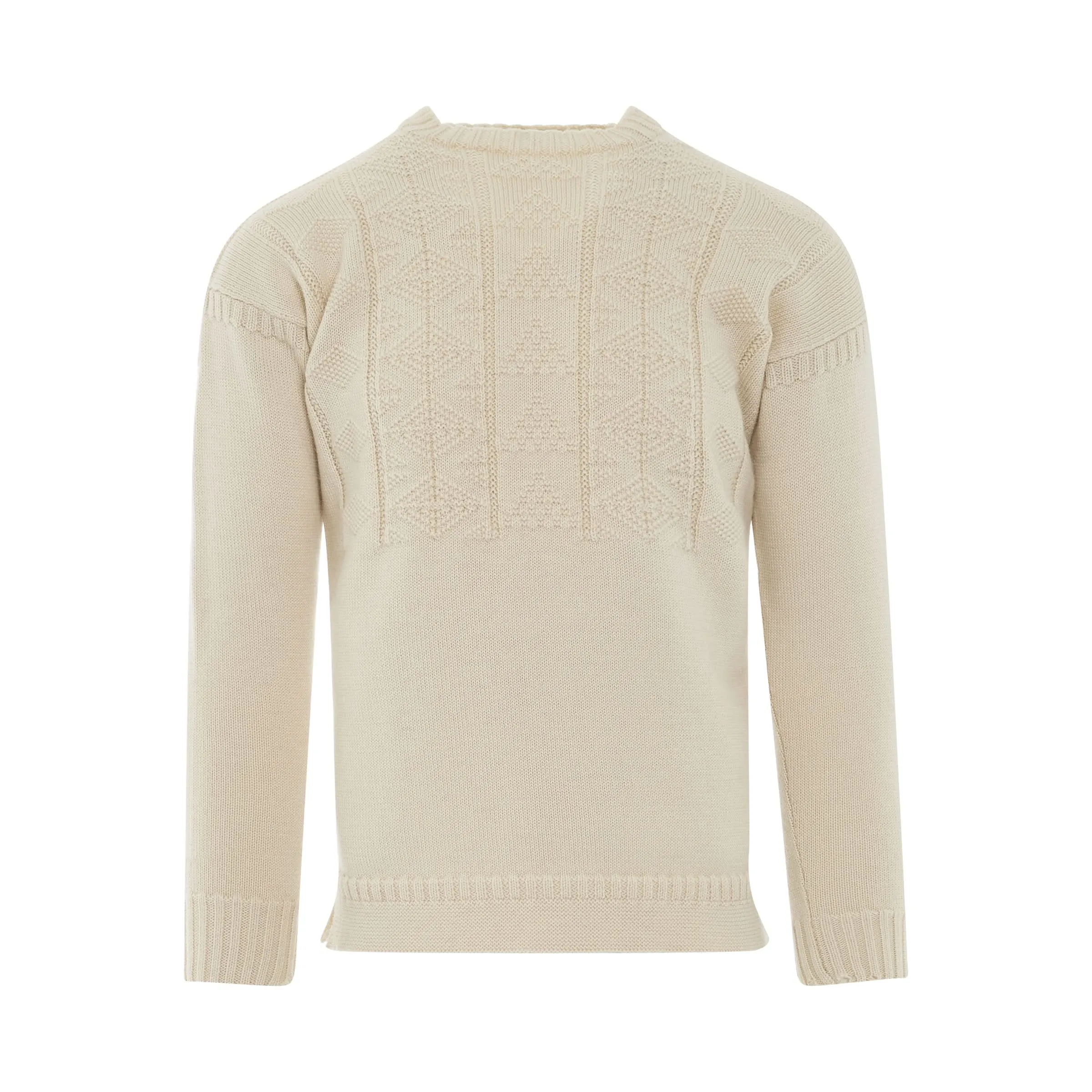 Knit Long Sleeve Pullover in Ecru