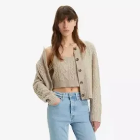 Levi's Primrose Cable Cardigan in Oatmeal