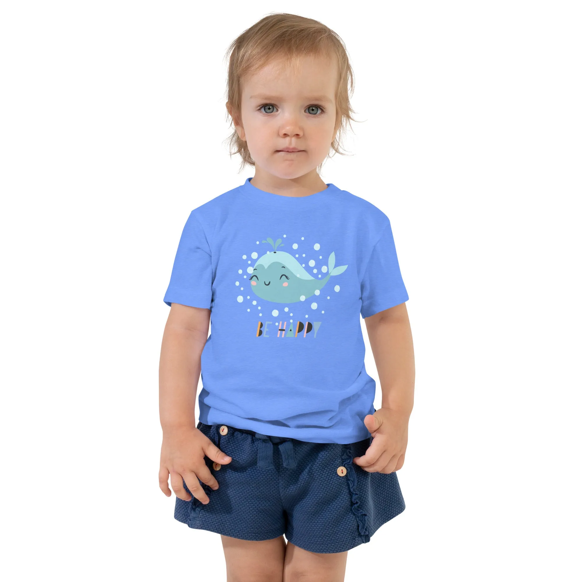 Little Whale Toddler Heather Columbia blue T-Shirt