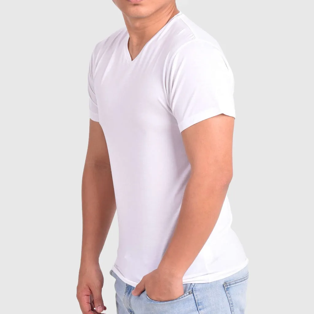 Men’s Bamboo Vee Neck T-Shirt - Essential Range