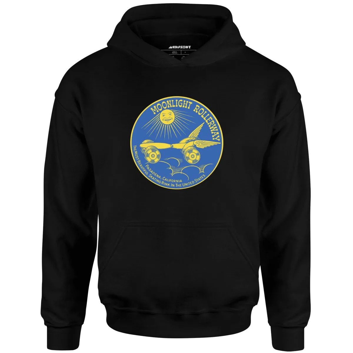 Moonlight Rollerway - Pasadena, CA - Vintage Roller Rink - Unisex Hoodie