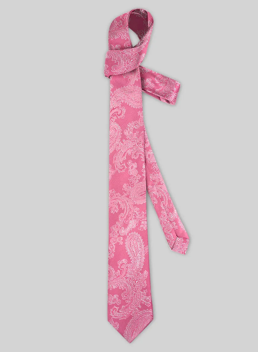 Paisley Cuban Pink Tie