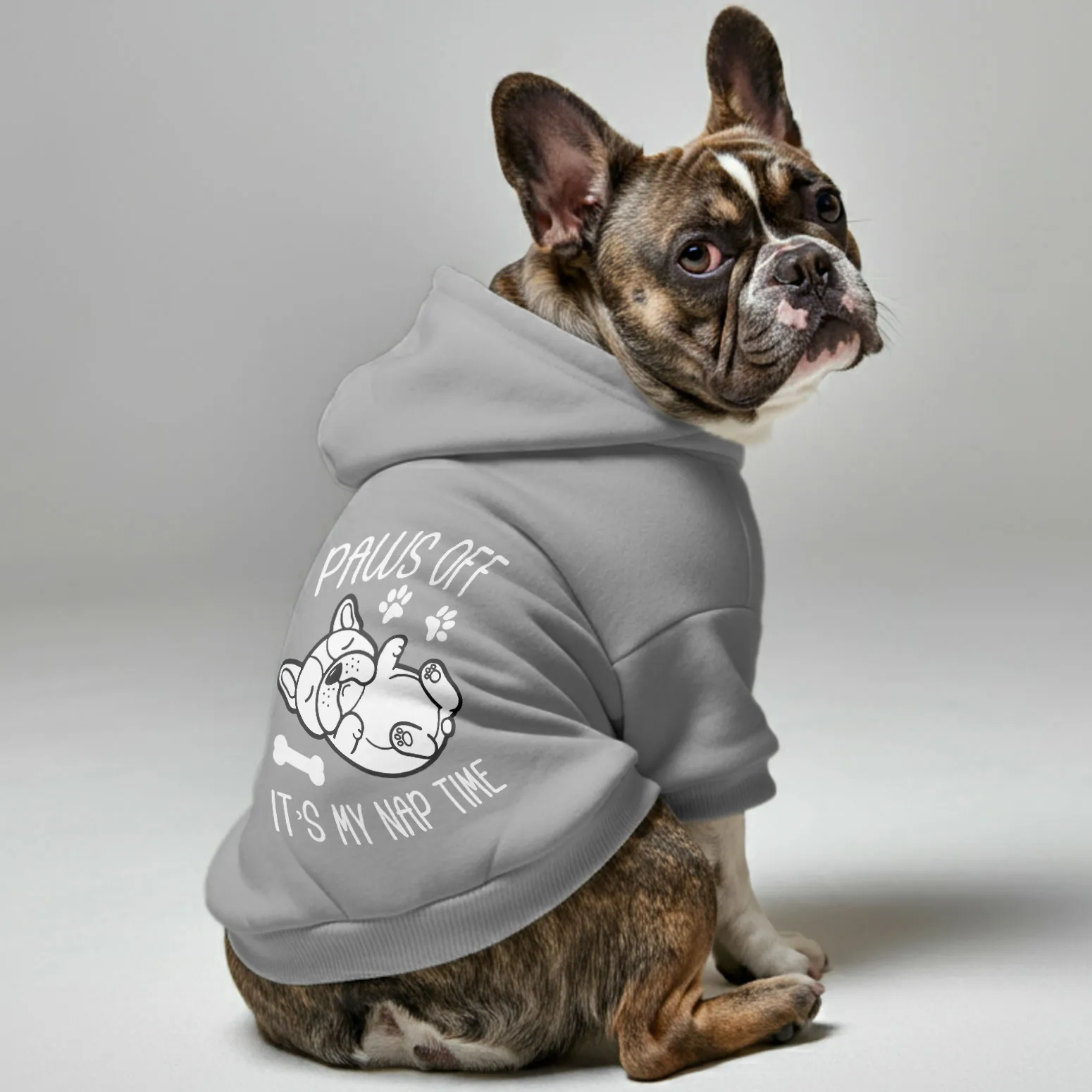 Paws off, it’s my nap time - Personalized French Bulldog Hoodies with Funny Quotes – Stylish, Cozy, and Premium 100% Cotton