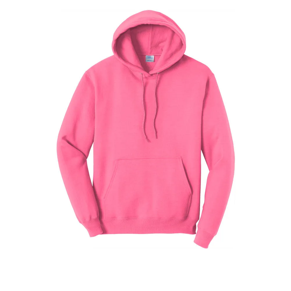 Port & Company® Core Fleece Pullover Hooded Sweatshirt - Neon Pink