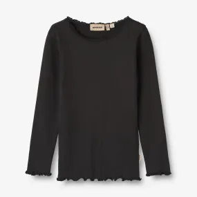 Rib T-Shirt L/S Reese - black