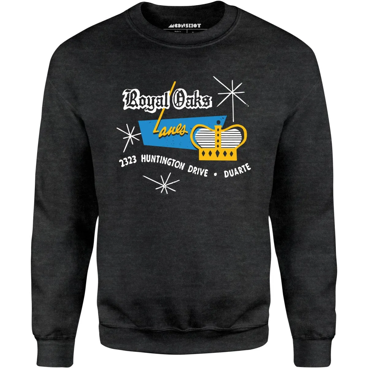 Royal Oaks Lanes - Duarte, CA - Vintage Bowling Alley - Unisex Sweatshirt