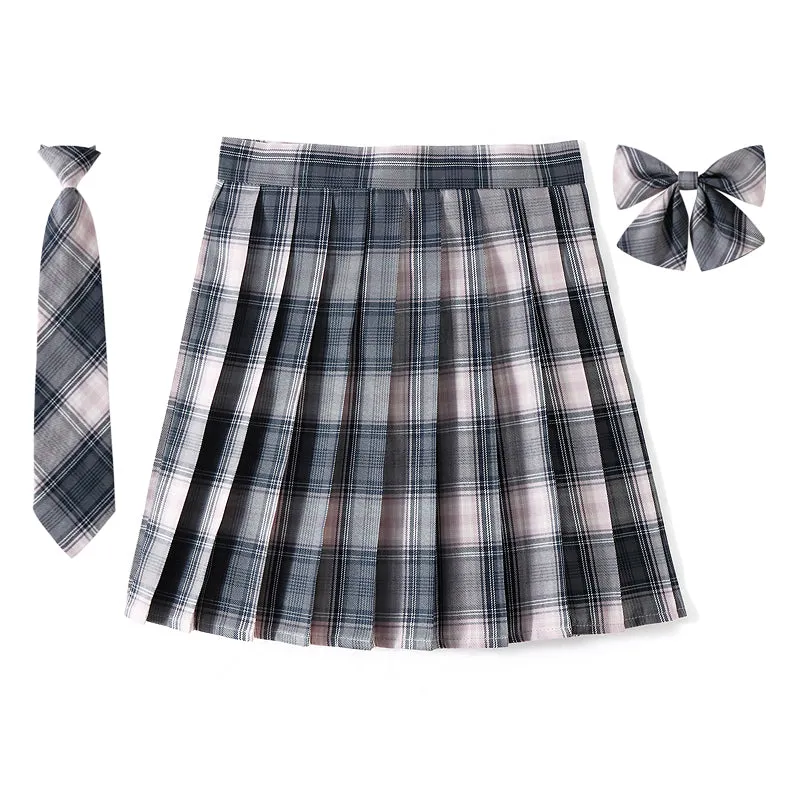 [Sakura Girl] JK vintage plaid uniform skirt