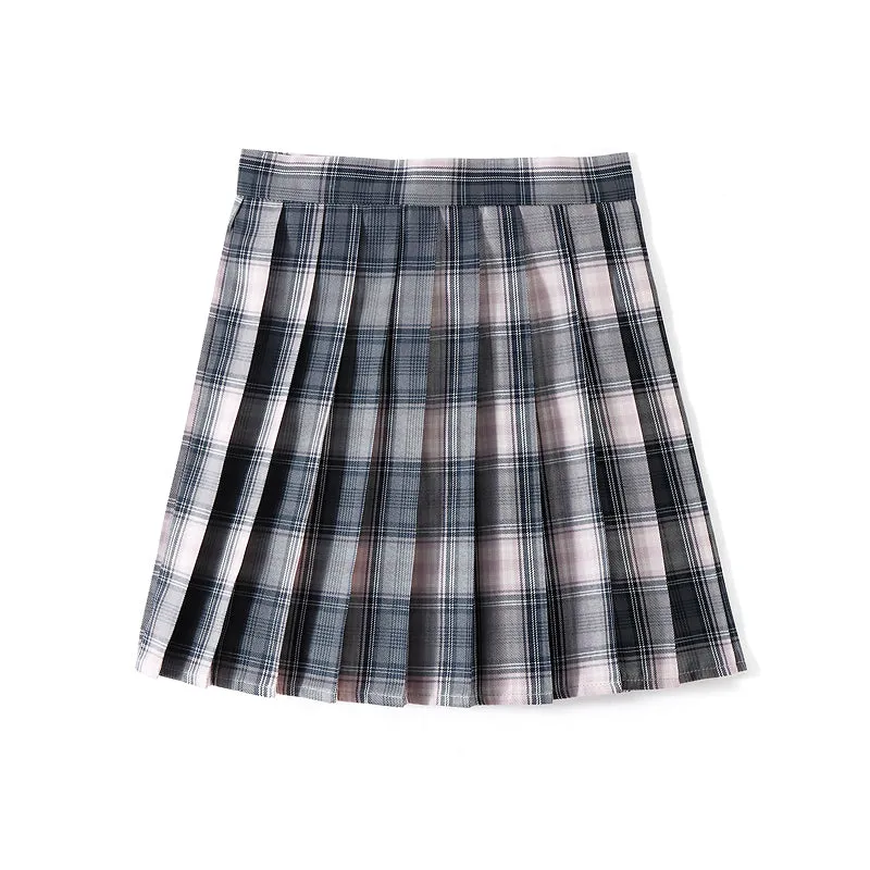 [Sakura Girl] JK vintage plaid uniform skirt