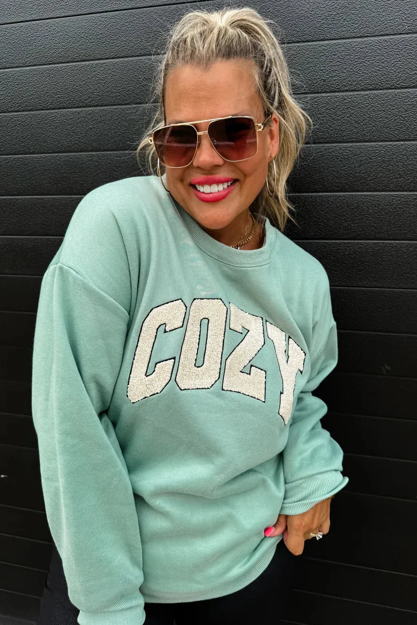 SHERPA LETTER EMBROIDERED SWEATSHIRT