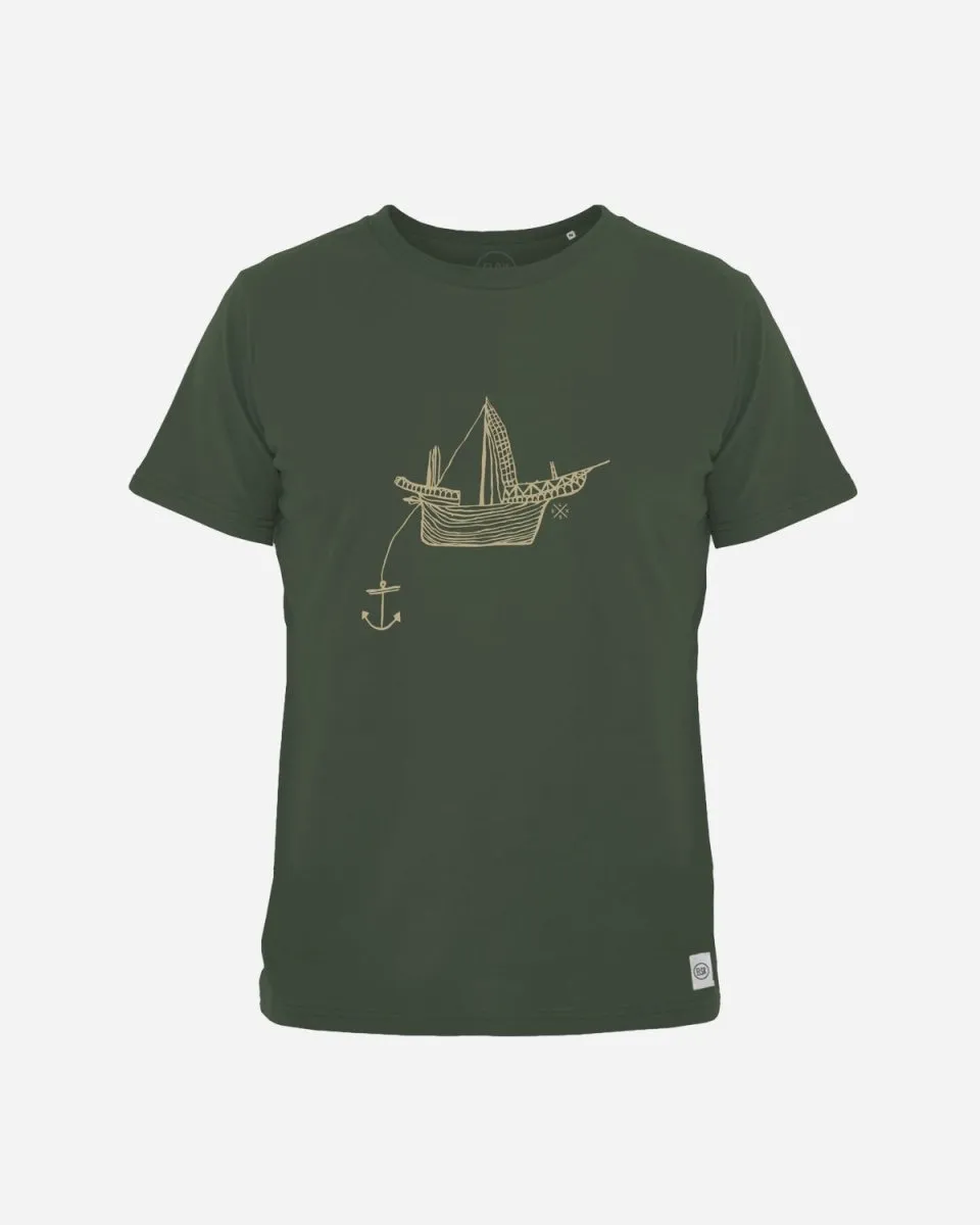 SKIW ESSENTIAL BRUSHED MEN'S TEE - FOREST GREEN