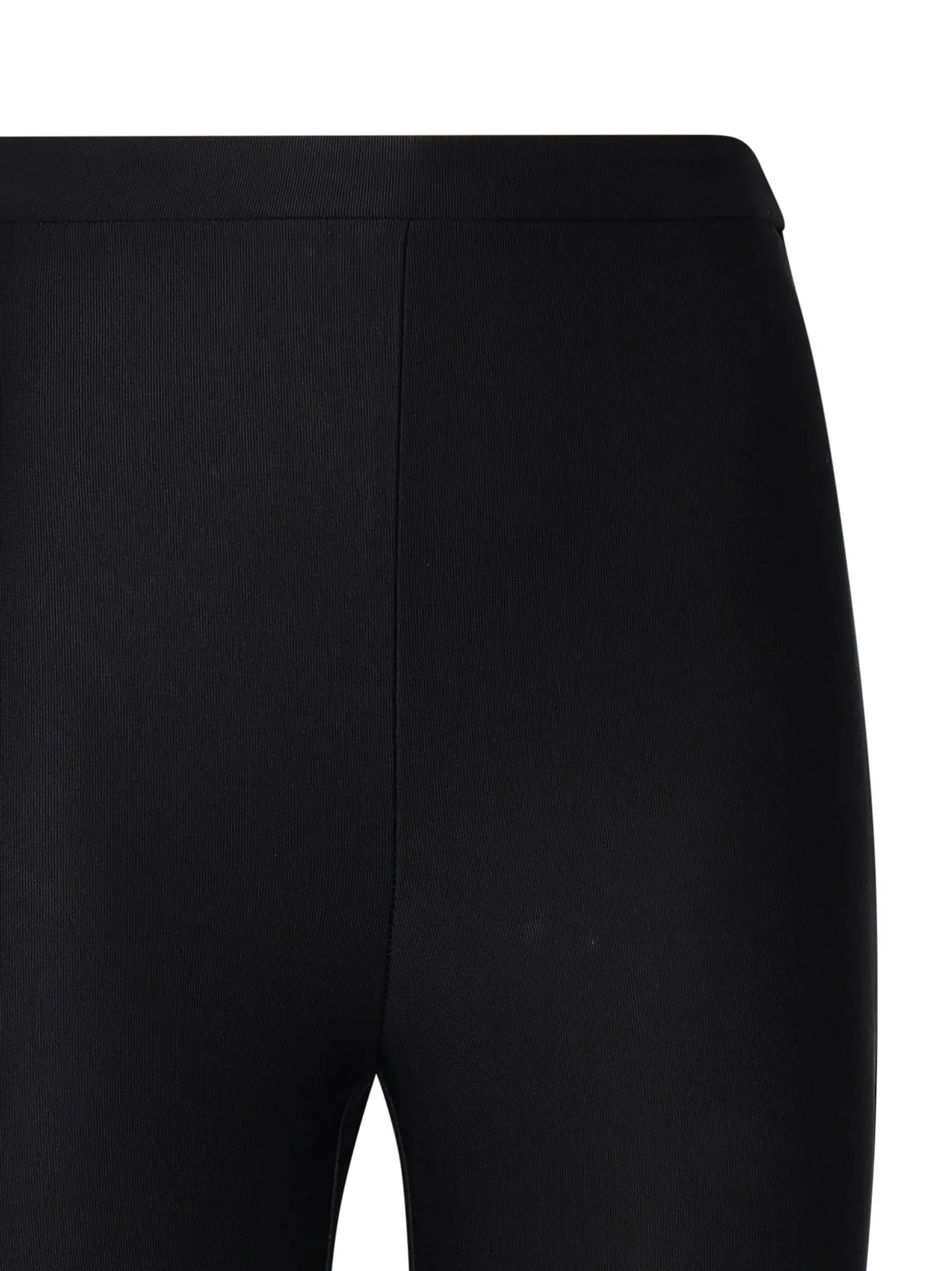 Slim Fit High Waist Trousers in Black