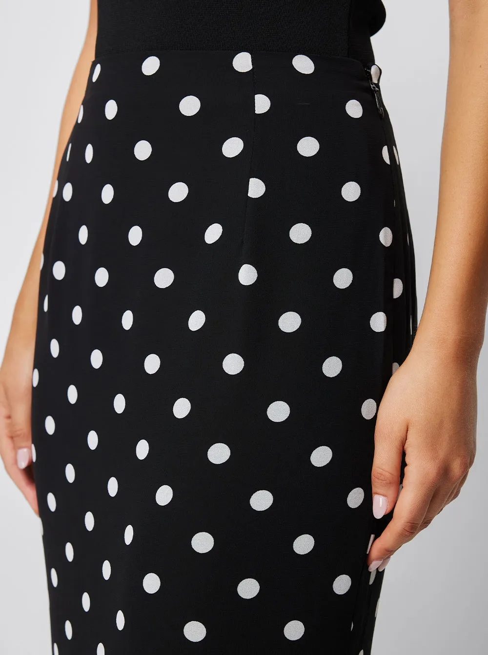 Soft Spot Midi Skirt - Polka Dot