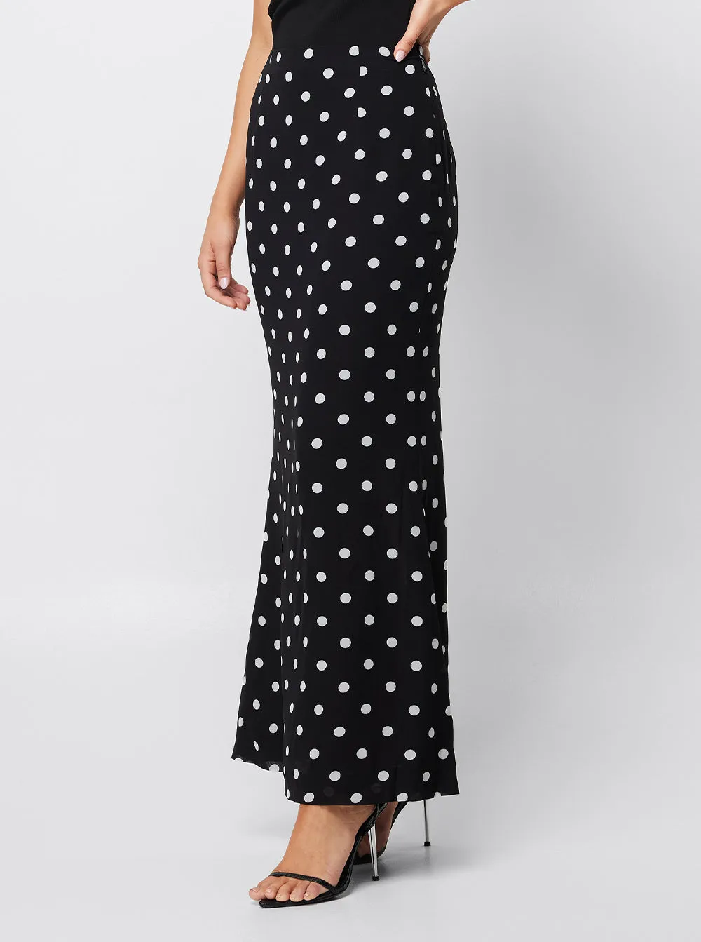 Soft Spot Midi Skirt - Polka Dot