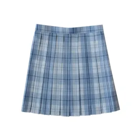 [Spring River Blue] JK vintage plaid uniform skirt