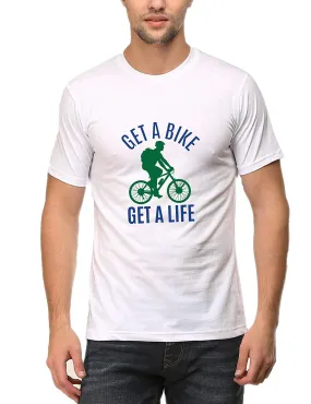 Swag Swami Men's Get A Bike Get A Life T-Shirt