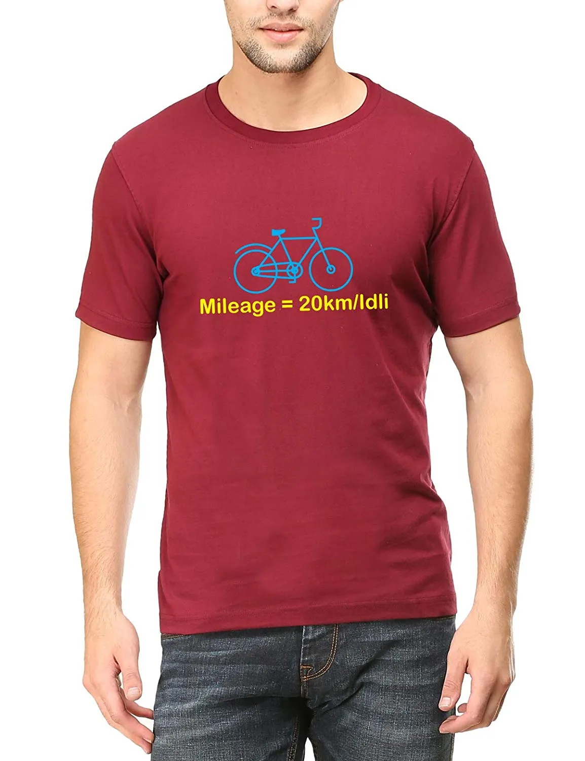 Swag Swami Men's  Mileage = 20km/Idli  T-Shirt