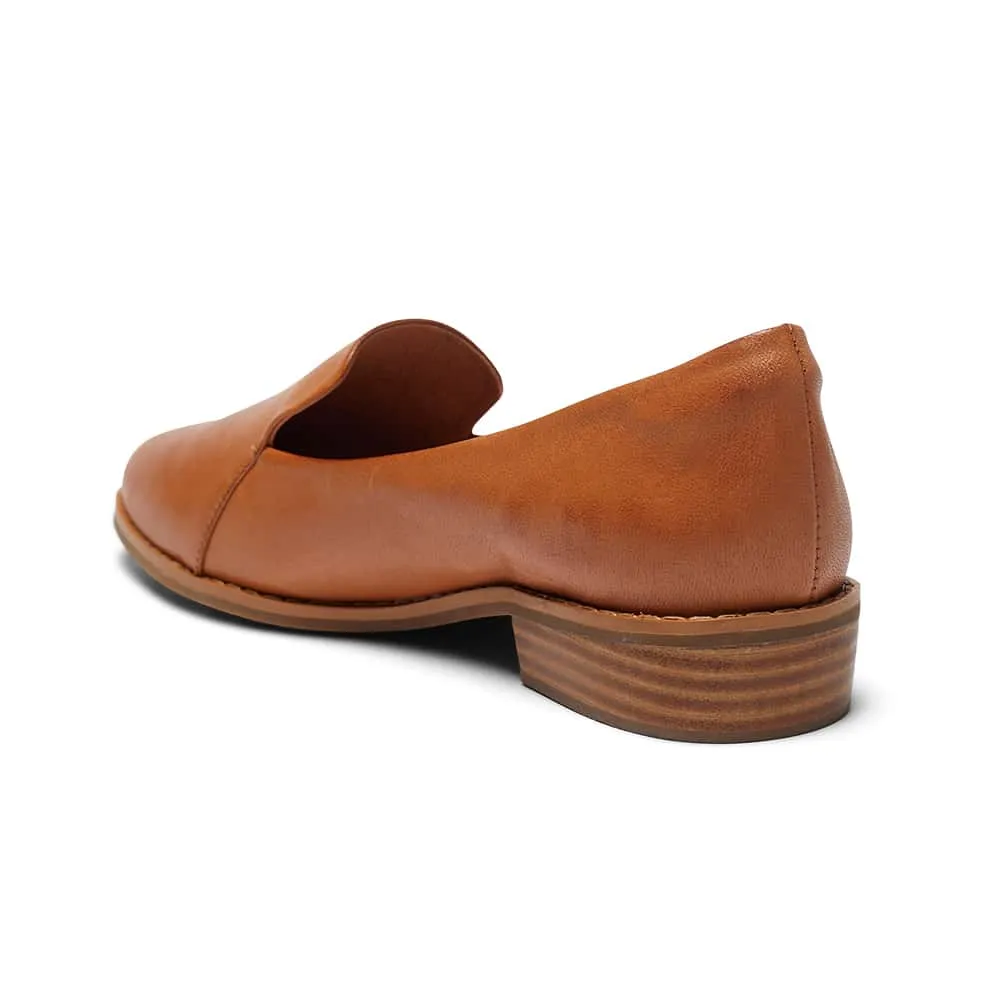 Tara Loafer in Tan Leather