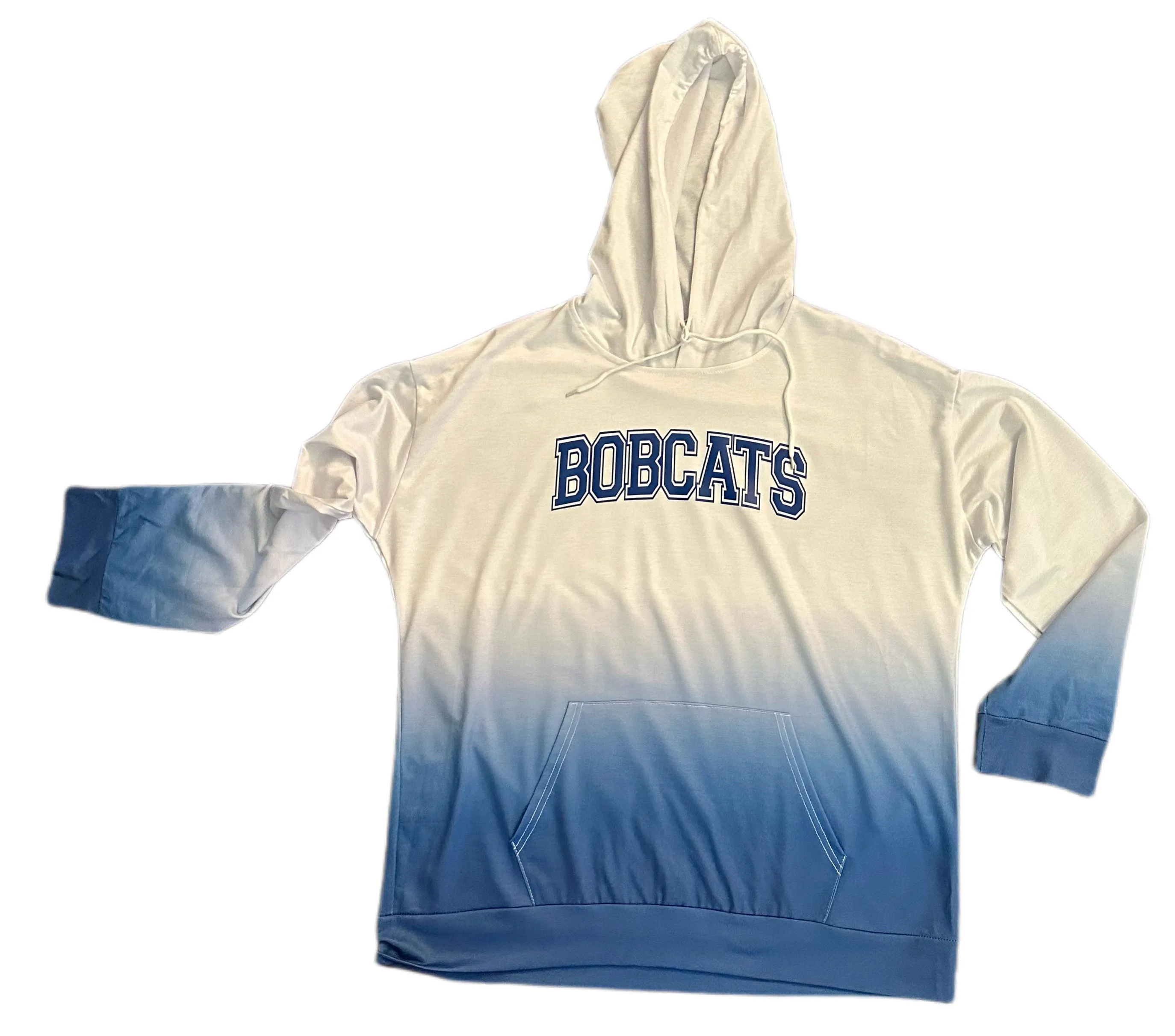 Unisex Blue Fade Bobcat Hoodie