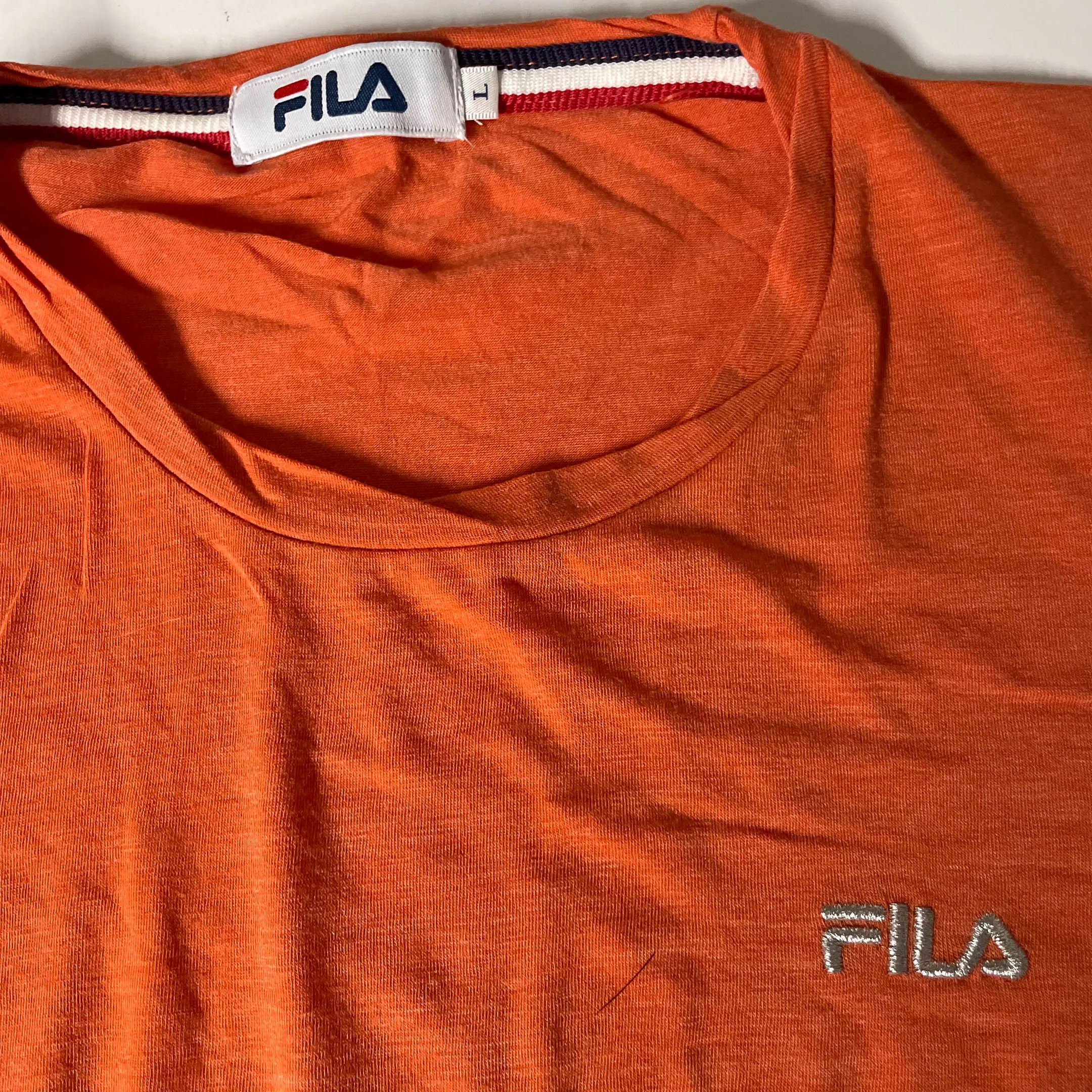 Vintage Orange Fila womens large long sleeve tees