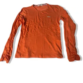 Vintage Orange Fila womens large long sleeve tees