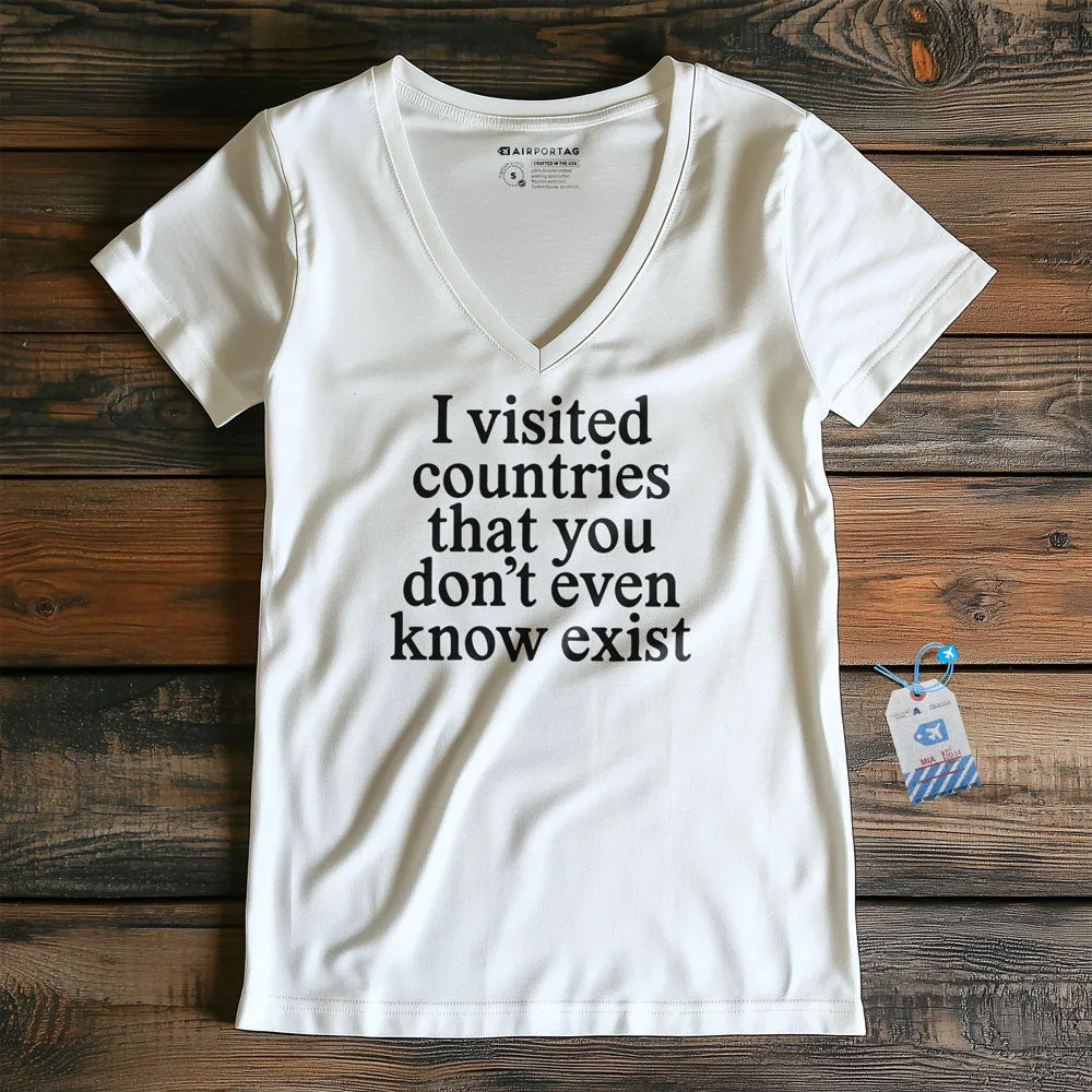 Visited Countries - Women's V-Neck T-Shirt