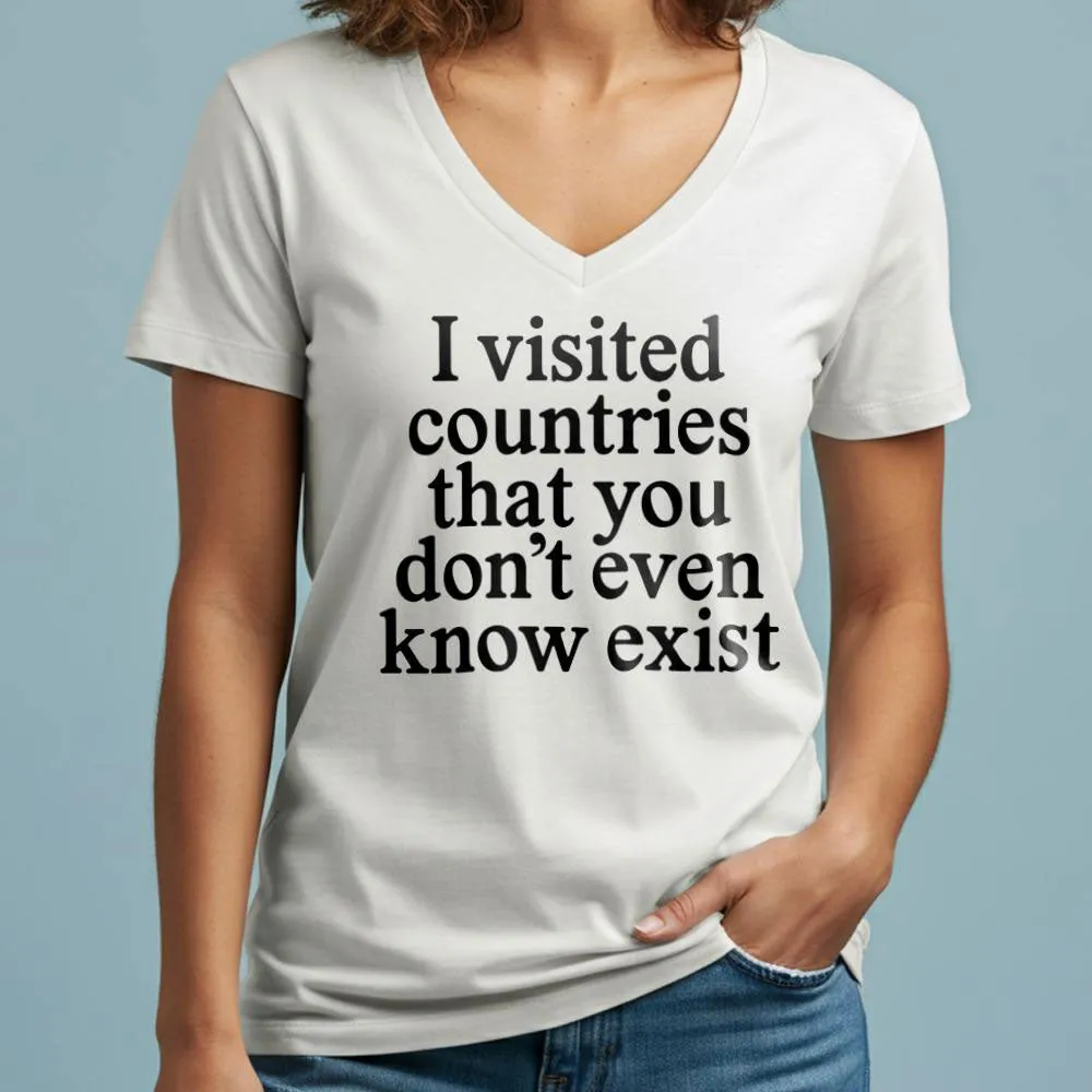 Visited Countries - Women's V-Neck T-Shirt