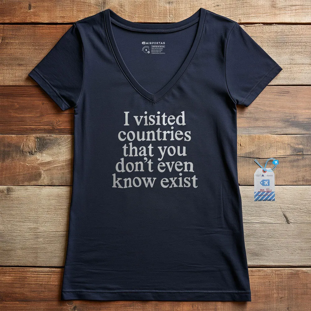 Visited Countries - Women's V-Neck T-Shirt