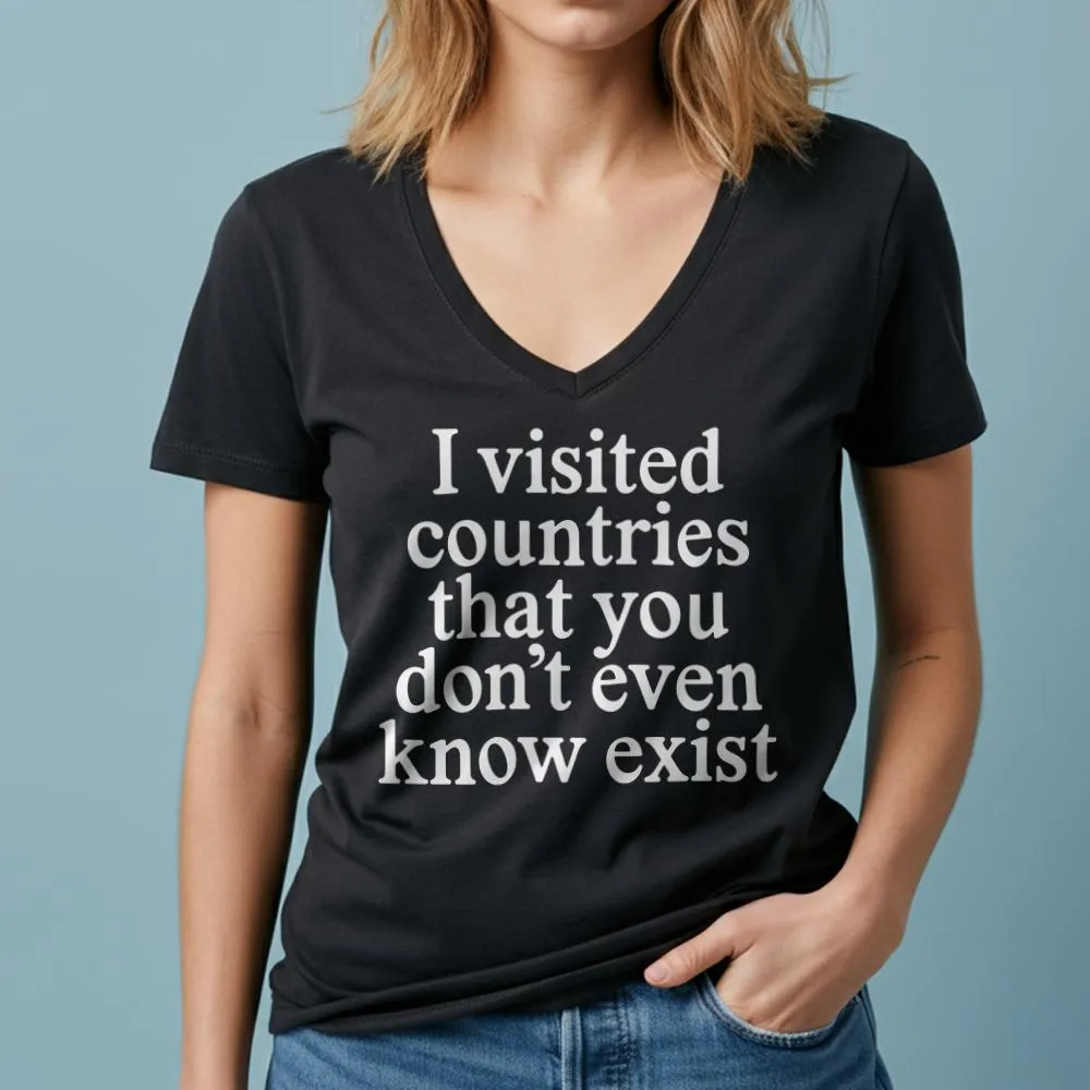 Visited Countries - Women's V-Neck T-Shirt