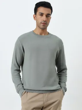 WES Formals Sage Slim-Fit Knit-Textured Sweater