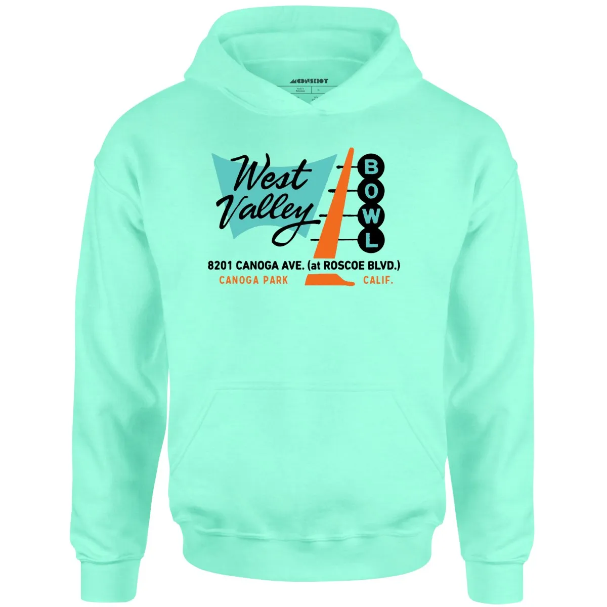 West Valley Bowl - Canoga Park, CA - Vintage Bowling Alley - Unisex Hoodie