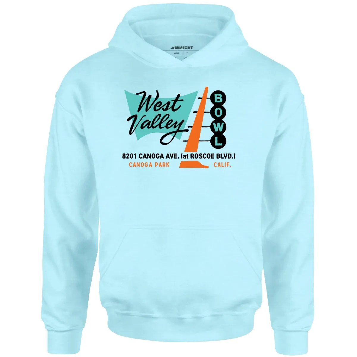 West Valley Bowl - Canoga Park, CA - Vintage Bowling Alley - Unisex Hoodie