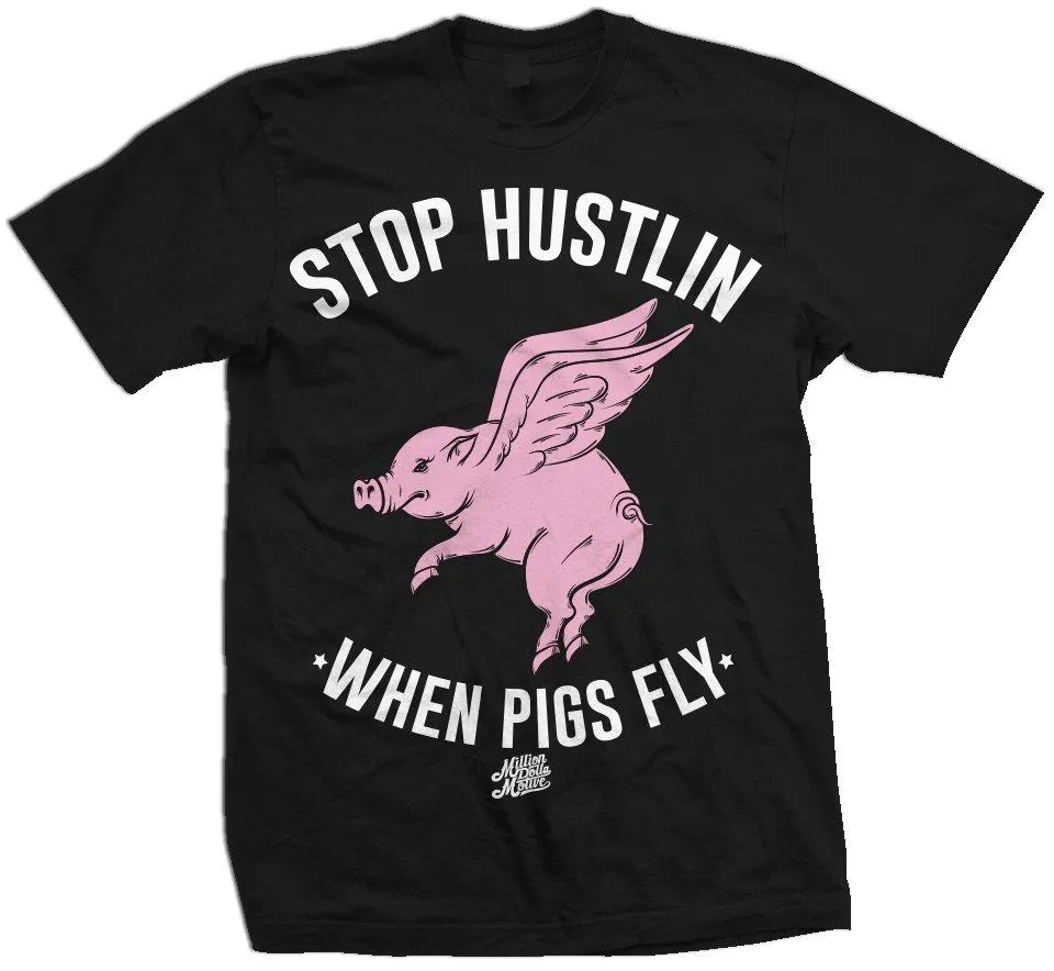 When Pigs Fly - Black T-Shirt